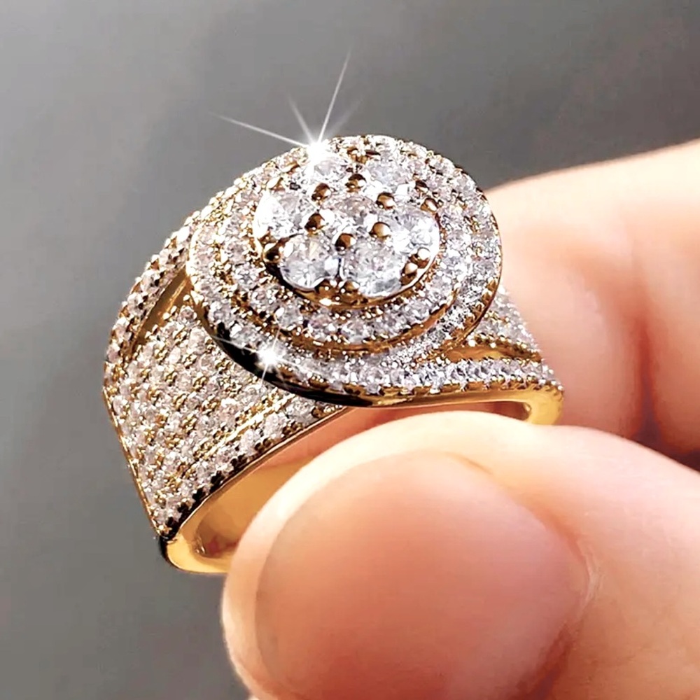 COPY - Luxury Micro Paved Zirconia Engagement Ring